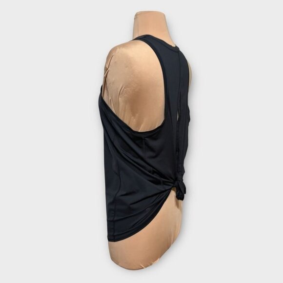 Lululemon All Tied Up Tank Top 8 Black Vitasea Open Back Tie Back - Picture 4 of 6